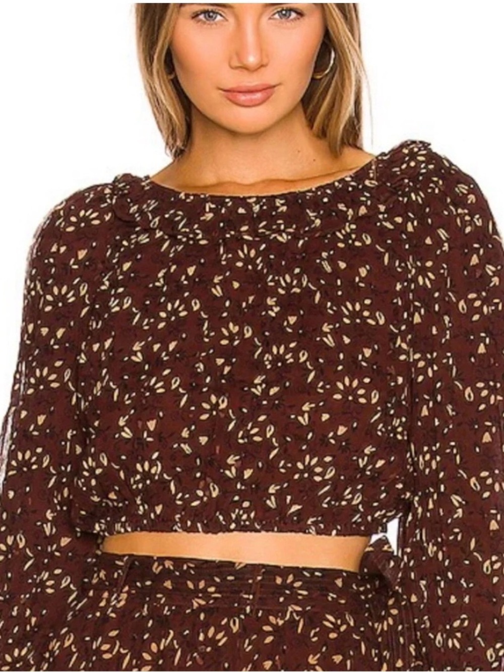 Cleobella Yasmin long sleeve blouse in zadia block print